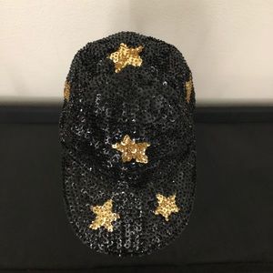 Black & Gold Star Hat